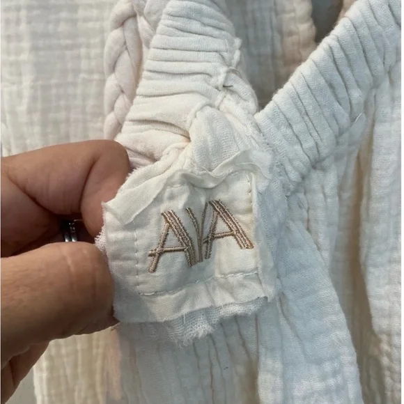 Aya Sacred Wear Off-White Simple Organic Cotton Boho Wedding Maxi Dress XS-L - Picture 13 of 13